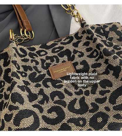 Best Selling Women's Bag, Retro Leopard Print Single Armpit Shoulder Bag, Large Capacity Tote Bag, Daily Handbag Women Shopping