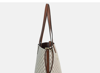 CH Elegante Luxo Leve Prática Com Bolsas Cor Pura Simples Grande Capacidade Casual Resistente Marca Bolsa Feminina Bolsa de Ombro