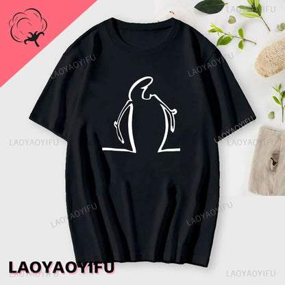 La Linea The Line Osvaldo Cavandoli TV Men Women Style Streetwear Tee Fashion Cotton T Shirt Round Neck Casual Summer Camiseta