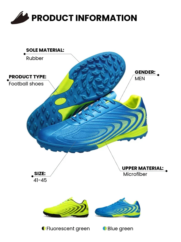 Men Professional Soccer Shoes Outdoor Anti-Slip Training Sport Shoes Male Light Leather Football Boots Chuteira Campo