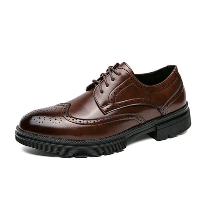 Brown Handmade Leather Men 2026 Oxford Shoes Black Leather Man Formal Classic Brogue Business Shoes Chaussure Homme