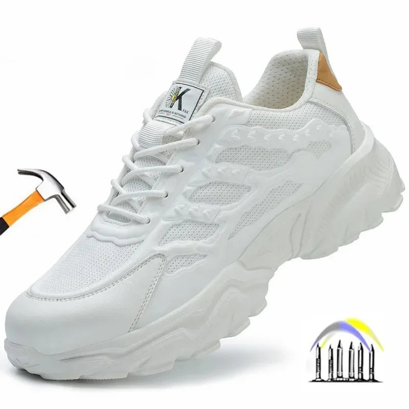 Steel Toe Cap Lightweight and Comfortable Safety Shoes for Men and Women Steel Toe Anti Puncture Comfortable and Safe Work Shoes