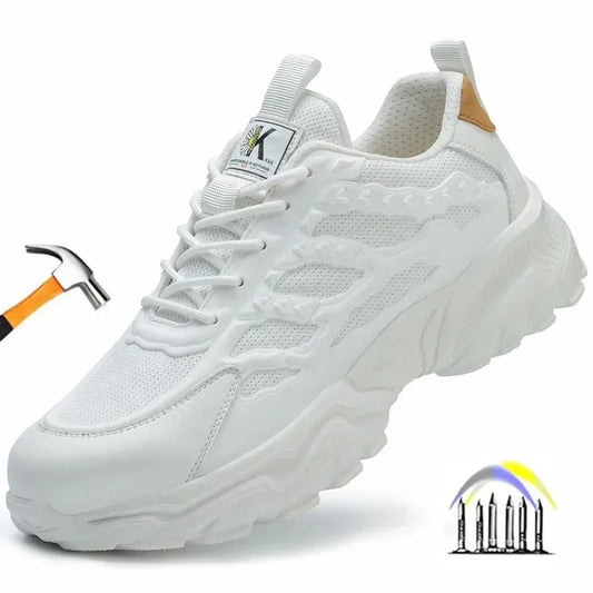 Steel Toe Cap Lightweight and Comfortable Safety Shoes for Men and Women Steel Toe Anti Puncture Comfortable and Safe Work Shoes