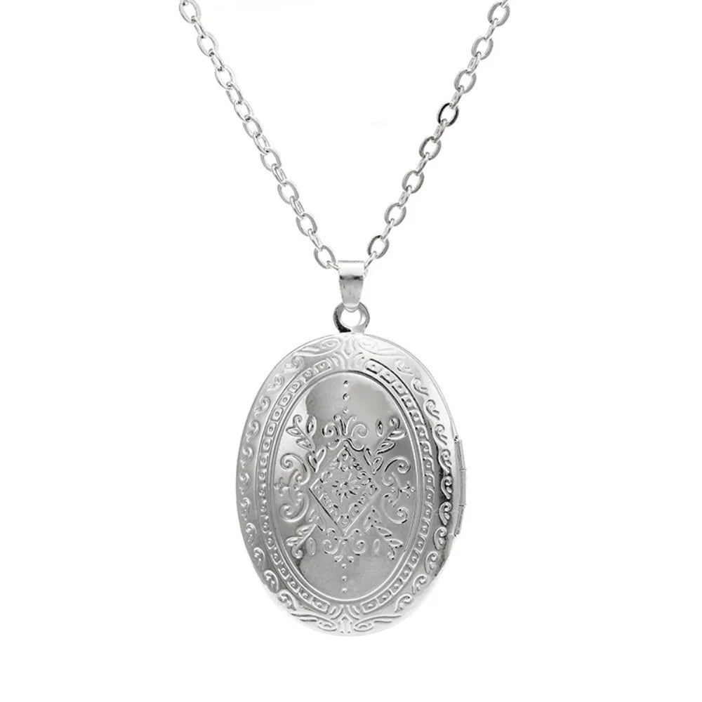 Love Heart Secret Message Locket Necklace Pendant Vintage Gift For Lover Couples Custom Message Fashion Jewelry