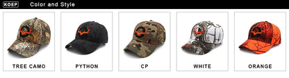 Baseball Cap Fishing Caps Men Outdoor Hunting Camouflage Jungle Hat 3D Deer Embroidery