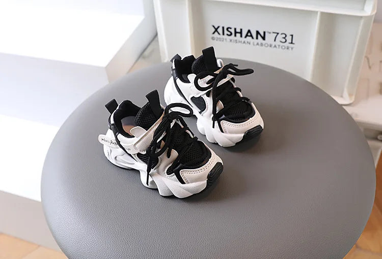Sports Shoes for Children Baby Girls Shoes Kids Shoes Boys Chunky Sneakers Toddler Lace-up Casual Shoes Thick Bottom Sneakers