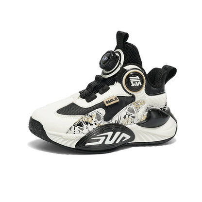 Children‘s Basketball Shoes Non-slip Breathable Basketball Training Sneakers Leather Boys Girls Athletic Shoes Kids Running Shoe