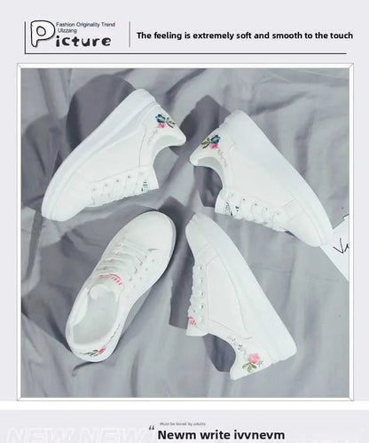 Childs Breathable Leather Panel Shoes Women Solid Color Versatile Kid Shoes Girls Autumn White Shoes Low Top Sports Casual Shoes