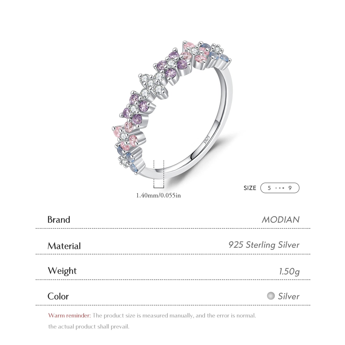 925 Sterling Silver Lucky Four-Leaf Clover Zirconia Eternity Band Rings For Women Fine Wedding Jewelry Accessories