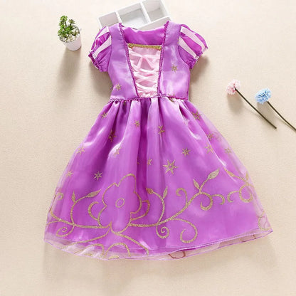 Baby Girl Rapunzel Costume Children Sleeping Beauty Belle Sofia Dress Kids Halloween Carnival Party Princess Dress Girl Disguise
