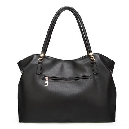Women's Fashionable and Versatile Tote Bag with an Elegant Vibe, Large Capacity with Metal Accents, Pu Handbag and Shoulder Bag, Women's Business Travel Bag, Suitable for Outings/Shopping/Commuting/Work/Office/Business Trips/