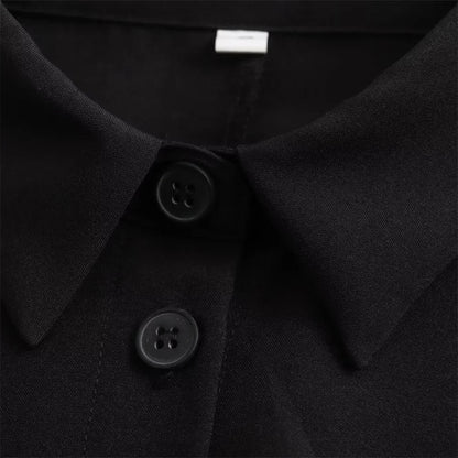sunmer New Product Women's Fashion Casual Polo Collar Short sleeved Shirt Style Mini Dress