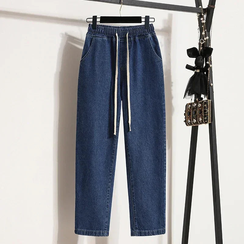 Vintage Simple Distressed Washed Straight Pants