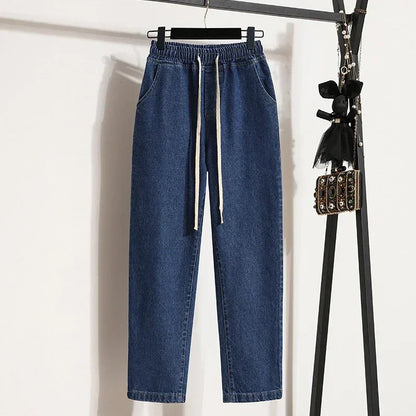 Vintage Simple Distressed Washed Straight Pants