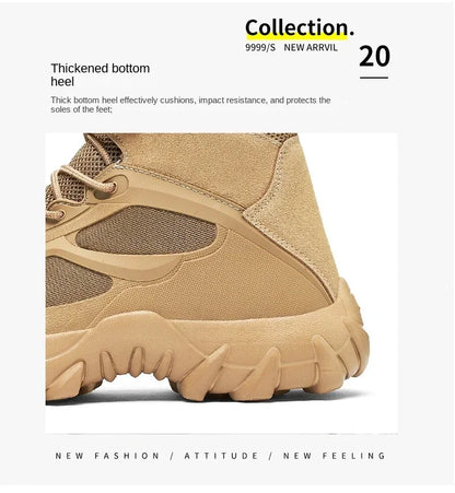 Men Shoes Tactical Boots Special Forces Field Man Boot Lightweight Outdoor Non-Slip Men Zapatillas Hombre Motorcycle Boots