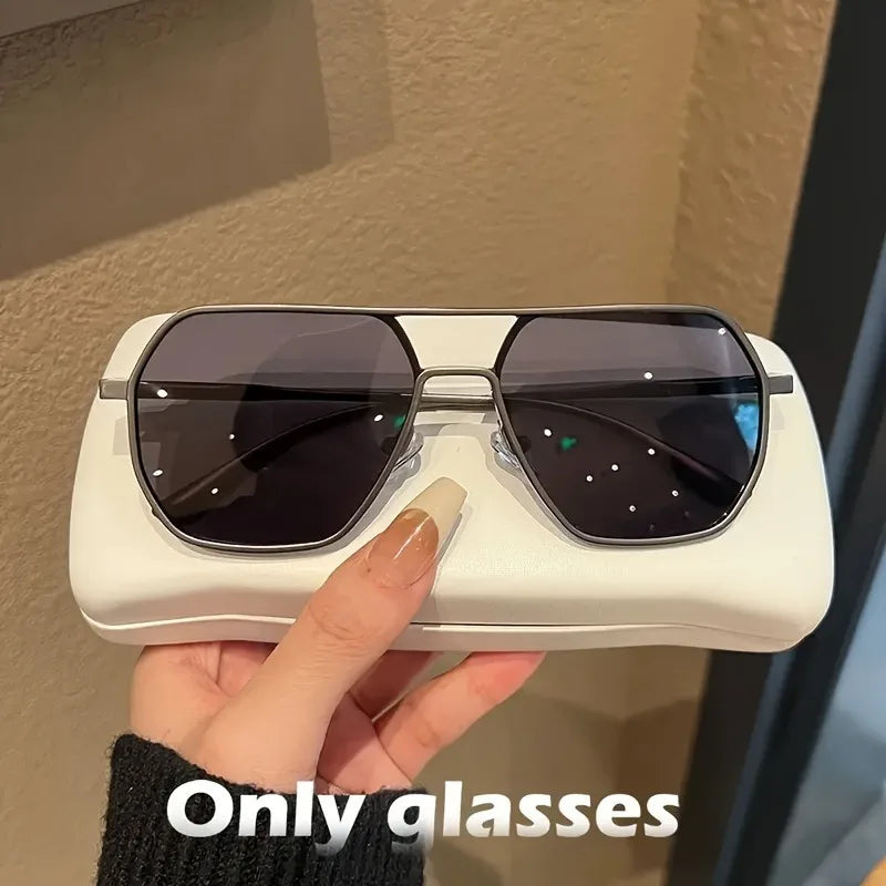 Square Polarized Photochromic Glasses Metal Frame for Men & Women Ideal for Driving