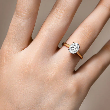 Oval Cut 9*7mm 2CT D VVS1 Moissanite Rings S925 Sterling Silver for Women Engagement Wedding Lady's Jewelry Gift Luxury