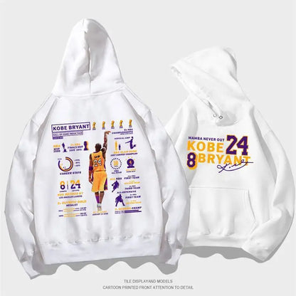 Men's and Women's Hooded Hoodie Fall Winter Jumper Basketball Kobe Glory Life Hall of Fame Sports Commemorative Hoodie