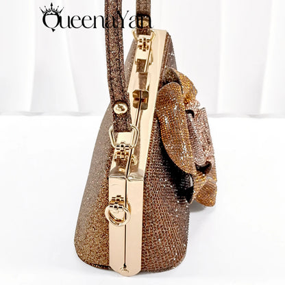 Large Flower Design Shoes & Bag Nigerian Coffee Color Women's Stiletto Shoes For Special Good Time INS Style