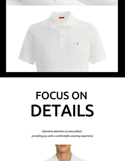 New Men's Solid Color Polo Shirt Short Sleeve Lapel Button Tshirts Summer Men Casual Streetwear Lightweight Tops