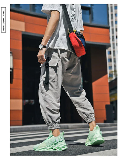 Tênis Masculino de Malha Respirável Casual Sapatos Masculinos Unissex Leve Macio Sola Grossa Buraco Sapatos de Casal Tênis Atlético Sapatos Femininos