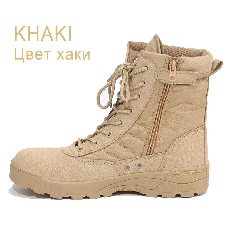 Men's Boots 2026 New Tactical Boots Special Force Desert Combat Boots Men Work Shoes Outdoor Hiking Ankle Boots
