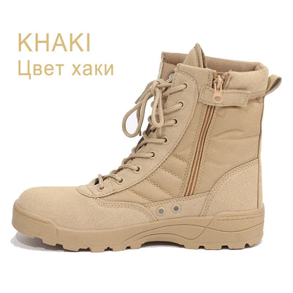 Men's Boots 2026 New Tactical Boots Special Force Desert Combat Boots Men Work Shoes Outdoor Hiking Ankle Boots