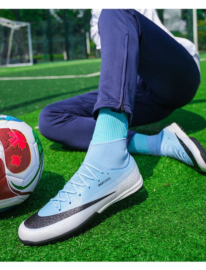 New Men Football Boots Women Professional Soccer Shoes Hot Sale TF/FG Sneakers Unisex High-quality Futsal Cleats Ultralight