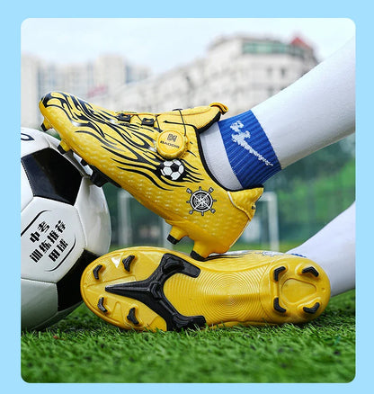 New Children Soccer Cleats Football Boots TF FG Anti-Slip Comfortable Training Shoes Outdoor Indoor Sneakers for Kids Boys Girls