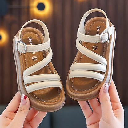 New Cute and Versatile Girls' Sandals with Exposed Toes/Children's Summer Shoes3311