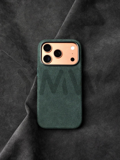 Case for iPhone 17 16 Pro Max Compatible Magsafe Business Supercar Interior Same Suede Leather Phone Cover