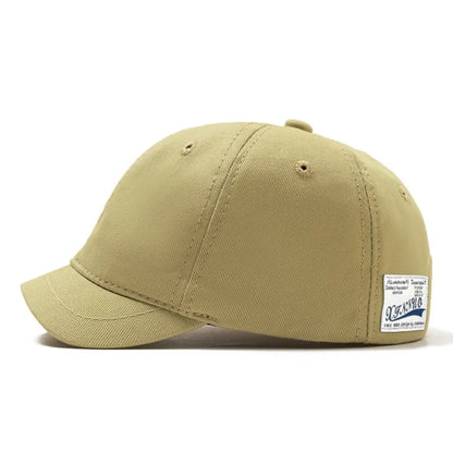 Trucker Style Short Brim Baseball Cap Adjustable Cotton Sunscreen Hat Nylon Fastener Tape Dad Hat Men Women