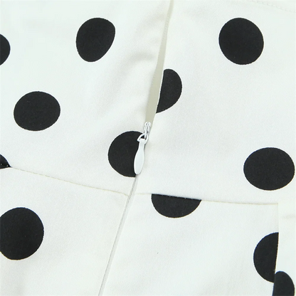 2026 new women's clothing sweet and fashionable hanging neck collar off shoulder polka dot balloon version vest top