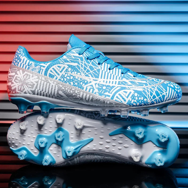 Limited high-top soccer boots FG spikes and TF broken nails Unisex style are available in 3 colors football boots sneakers