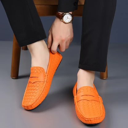 Loafers for Men 2024 New Handmade Moccasins Men Flats Casual PU Leather Shoes Luxury Comfy Mens Loafers Size 48