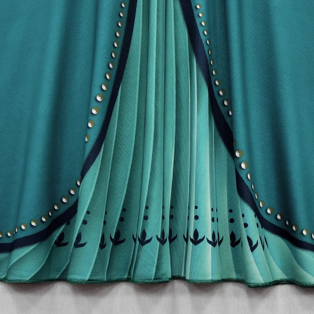 Frozen Coronation Anna Princess Girls Cosplay  Long Sleeve Costume Carnival Party Kids Cloak Clothes Birthday Print Dress