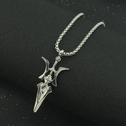 Necklace Halberd Pendant Necklaces Halloween Cosplay Jewelry Gifts
