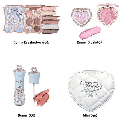 Makeup Set Swan Ballet Concealer Palette Embossed Blusher Shine Lipstick Kit With Bag THE SWEETIE BEAR Bunny Garden