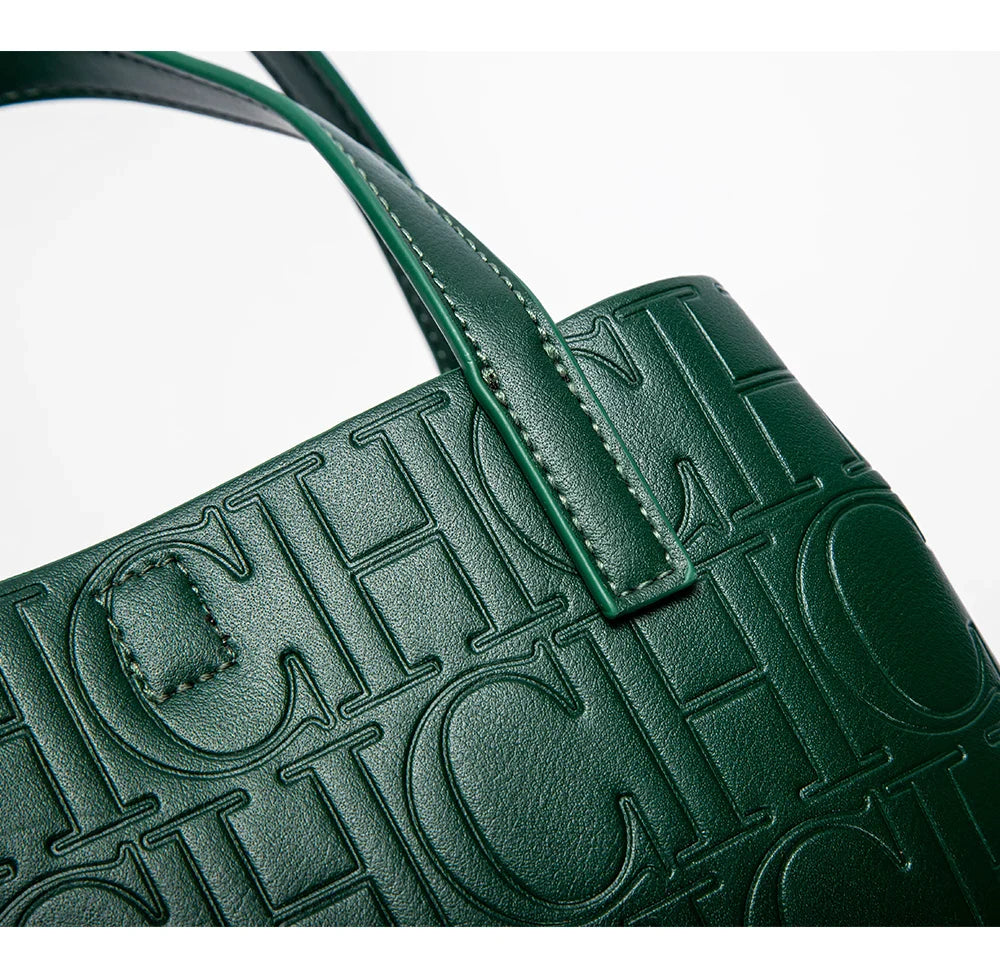 Classic Simple Solid Color Women's New 2024 Large Capacity Handbag Letter Element Women's Handbag