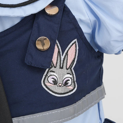 Judy Cosplay Costume Kids Carnival Party Dress Girls Tie Headdress Belt Socks Sets Police Role Play Movie Uniform Birthday Gift