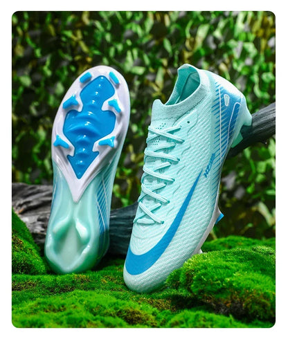 New Men Football Boots Match Indoor Breathable Ultralight Grass Cleats Soccer Shoes Long Spikes Sneakers Training Drop Shipping