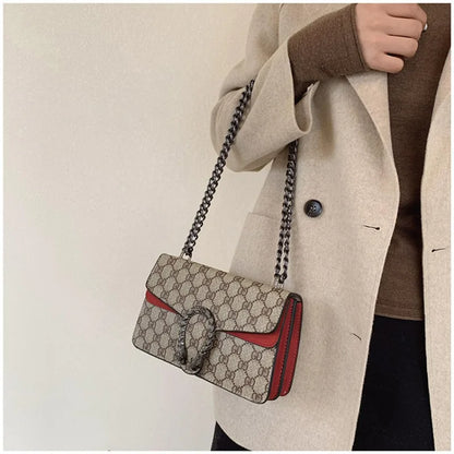 2025 New Trendy Fashion Dionysus Bag Vintage Print Mini Shoulder Crossbody Chain Bag for Women