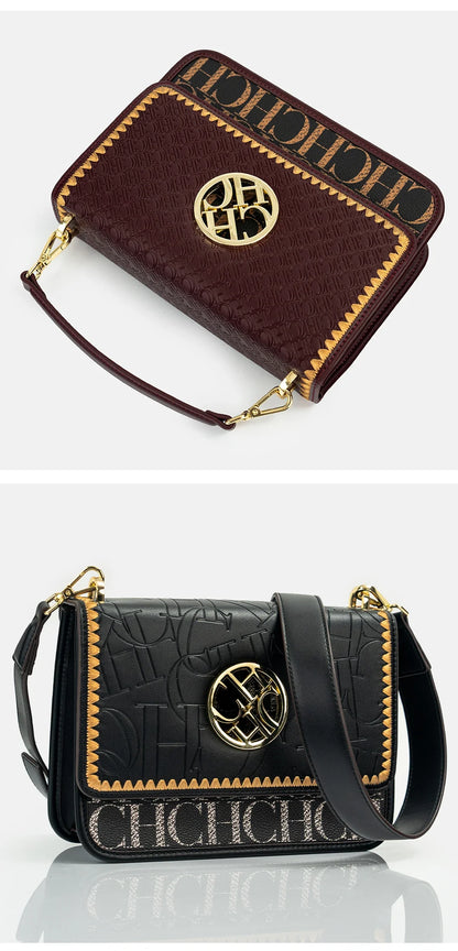 Solid Design Shoulder Bag Dark Letter Embossed Ladies Party Bag Exquisite Luxury Brand Fashion Design Handbag Classic