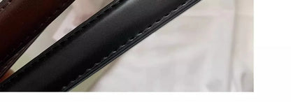 Small Leather Belt Ladies Jeans Belt Ladies 2024 New Belt Thin Retro Decorative Brown