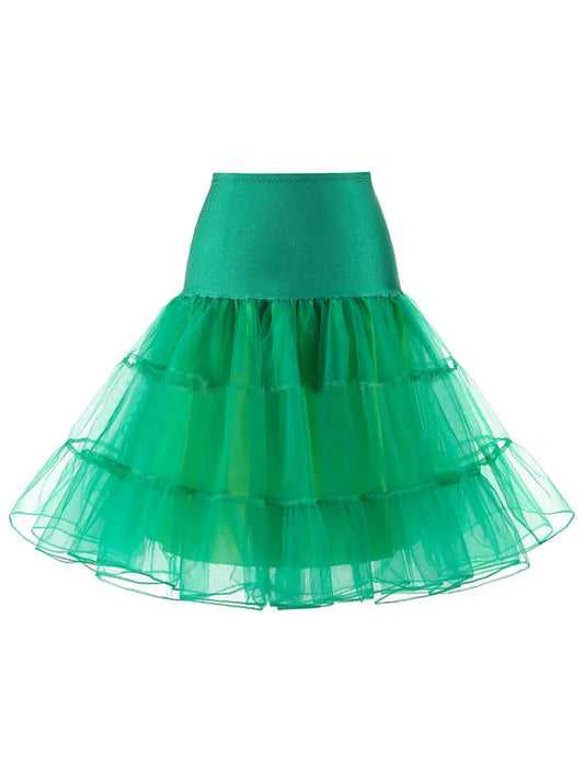 Pleated Vintage Voile Underskirt Ballet Tutu Skirts for Women 50s Retro Skirt Wedding Elegant Party Petticoat