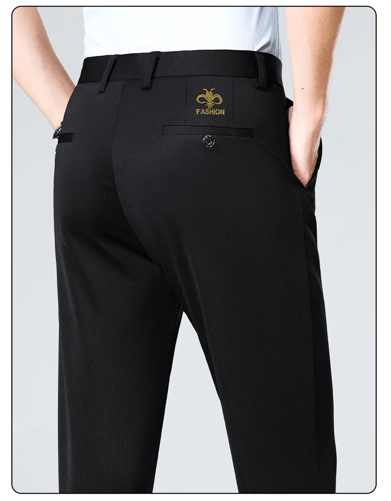 Four Season Men's Business Casual Pants Spring Summer Stretch Trousers Office Suit Pants Men Formal Pants Breathable Comfortable