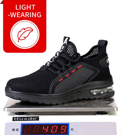 Men Air Cushion Safety Shoes Indestructible Work Shoes Sneakers Steel Toe Anti-smash Industrial Shoe Puncture-Proof footwear