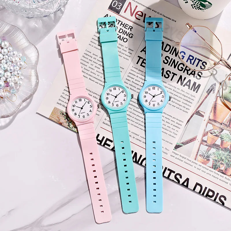 Simple Fashion Quartz Watch for Women Students Wrist Watches Silicone Strap Watch Wholesale Reloj Mujer Elegante Reloj De Mujer