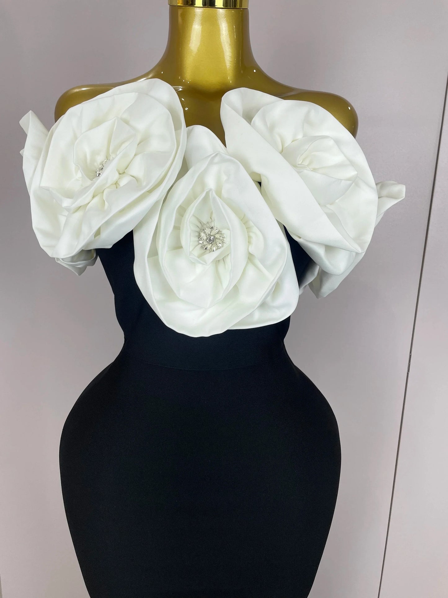 Red Flowers Sexy Off The Shoulder Ankle Lenght Bandage Dress Woman Birthday Party Vestido Wedding Party Outfit