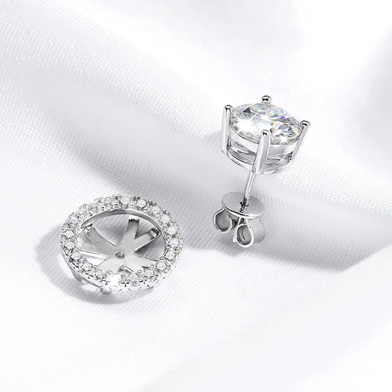 2ct+0.3ct Full Moissanite Studs Earring for Women Sparkling Diamond Wedding Party Ear Stud S925 Sterling Silver Jewelry